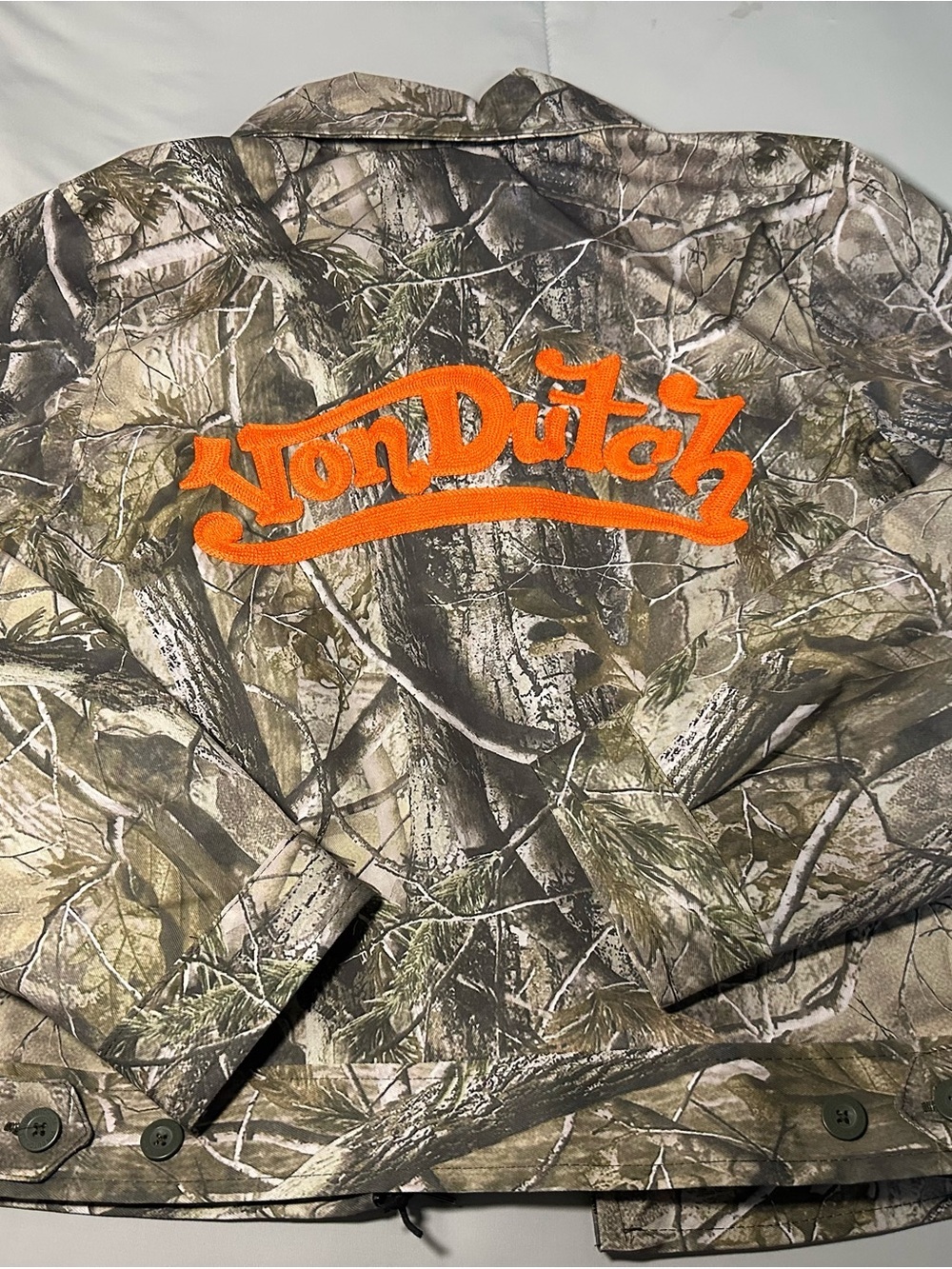 Von Dutch Camouflage Shirt Jacket with Olive Lining - Picture 2 of 2